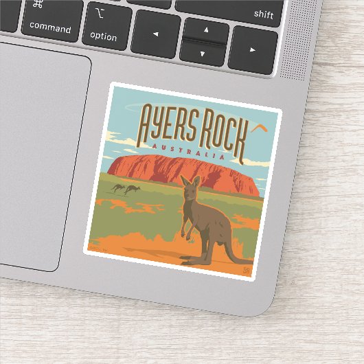 Australia | Ayers Rock Kangoeroes Sticker (Detail)