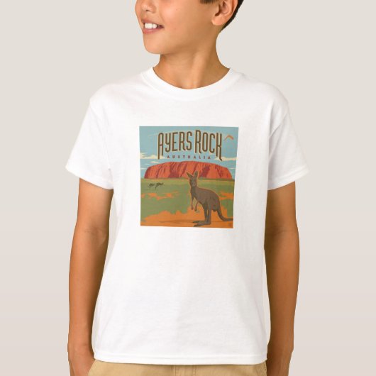 Australia | Ayers Rock Kangoeroes T-shirt (Voorkant)