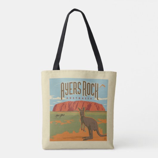 Australia | Ayers Rock Kangoeroes Tote Bag (Achterkant)