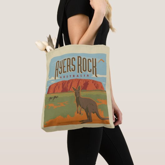 Australia | Ayers Rock Kangoeroes Tote Bag (Dichtbij)