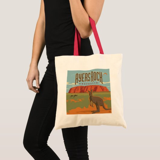 Australia | Ayers Rock Kangoeroes Tote Bag (Voorkant (product))