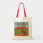 Australia | Ayers Rock Kangoeroes Tote Bag (Voorkant)