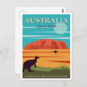 Australia Ayers Rock, Uluru-Kata Tjuta National Briefkaart (Voorkant / Achterkant)