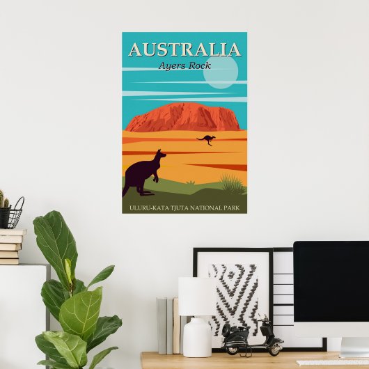 Australia Ayers Rock, Uluru-Kata Tjuta National Poster (Thuiskantoor)