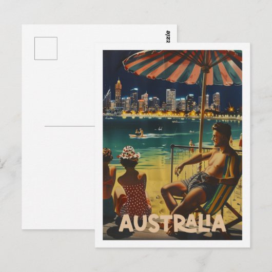 Australia Beach Famous Travel Place Briefkaart (Voorkant / Achterkant)
