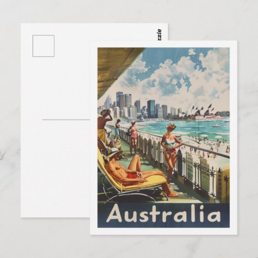 Australia Beach Famous Travel Place Briefkaart (Voorkant / Achterkant)