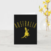 Australia Boxing Kangaroo Kaart (Gele Bloem)