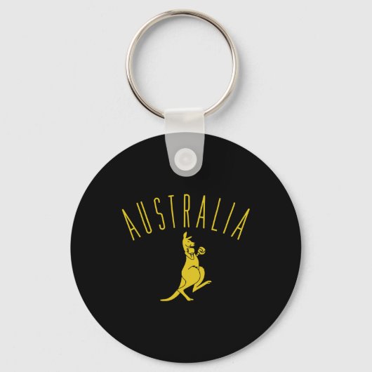 Australia Boxing Kangaroo Sleutelhanger (Voorkant)