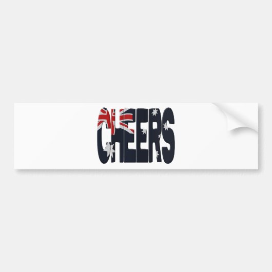 Australia cheers bumpersticker (Voorkant)