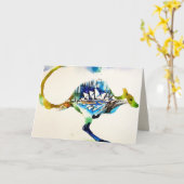 Australia City Skyline Travel Love Waterverf Kaart (Gele Bloem)