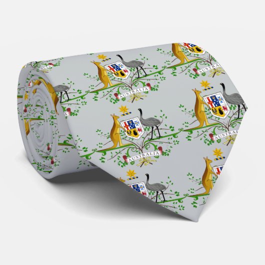 australia coat of arms stropdas (Opgerold)