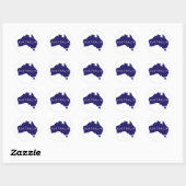 Australia Country Silhouette Ronde Sticker (Vel)