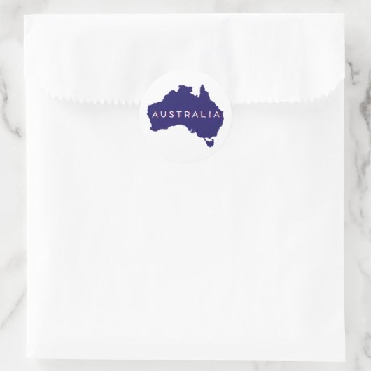 Australia Country Silhouette Ronde Sticker (Tas)