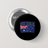 Australia Cricket (flag And Tsman)  Ronde Button 5,7 Cm (Voorkant /achterkant)