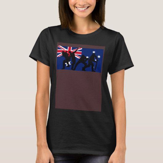 Australia Cricket Players Australian Flag T-shirt (Voorkant)