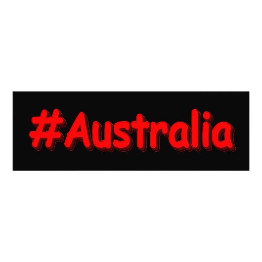 "#Australia" Cute Design. Bestel nu Foto Afdruk (Voorkant)