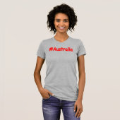 "#Australia" Cute Design. Bestel nu T-shirt (Voorkant volledig)