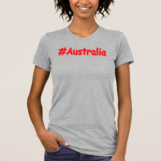 "#Australia" Cute Design. Bestel nu T-shirt (Voorkant)