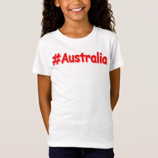 "#Australia" Cute Design. Bestel nu T-shirt (Voorkant)
