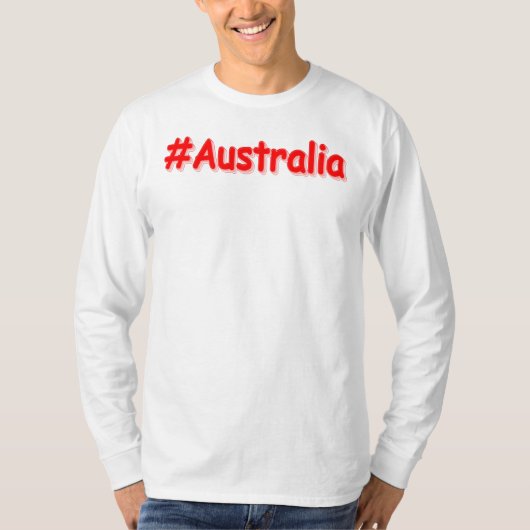 "#Australia" Cute Design. Bestel nu T-shirt (Voorkant)