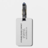 Australia Cute Kangaroo Doodle en Name Kinder Bagagelabel (Achterkant verticaal)