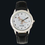 Australia Cute Kangaroo Doodle en Name Kinder Horloge<br><div class="desc">Dit schattige,  stroperige kinder horloge heeft een schattige,  handgetekende doodle kangoeroe en heeft ruimte voor u om de naam van uw kind toe te voegen. Perfect voor elke liefhebber van de Australische wilde dieren of voor een kinder eerste horloge!</div>