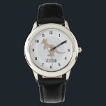 Australia Cute Kangaroo Doodle en Name Kinder Horloge<br><div class="desc">Dit schattige,  stroperige kinder horloge heeft een schattige,  handgetekende doodle kangoeroe en heeft ruimte voor u om de naam van uw kind toe te voegen. Perfect voor elke liefhebber van de Australische wilde dieren of voor een kinder eerste horloge!</div>