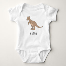 Australia Cute Kangaroo Doodle en Name Romper