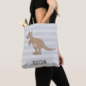 Australia Cute Kangaroo Doodle & Name Kinder Diape Tote Bag (Dichtbij)