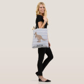 Australia Cute Kangaroo Doodle & Name Kinder Diape Tote Bag (Op model)