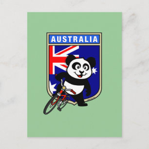 Australia Cycling Panda Briefkaart