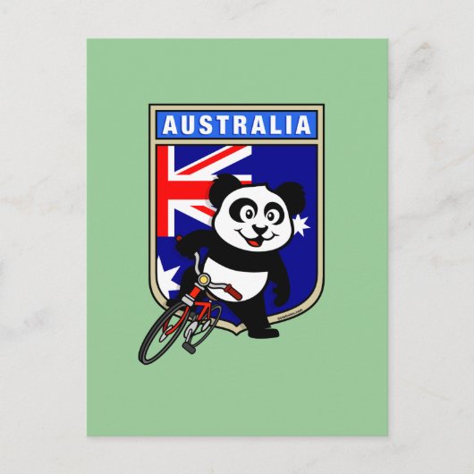 Australia Cycling Panda Briefkaart (Voorkant)