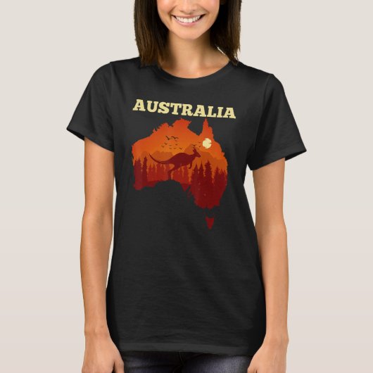 Australia Day   Australian Map Flag Patriotic T-shirt (Voorkant)