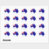 Australia Day Classic Ronde Sticker (Vel)