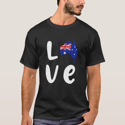 Australia Day Cool Australia Flag for Women Mannen T-shirt (Voorkant)