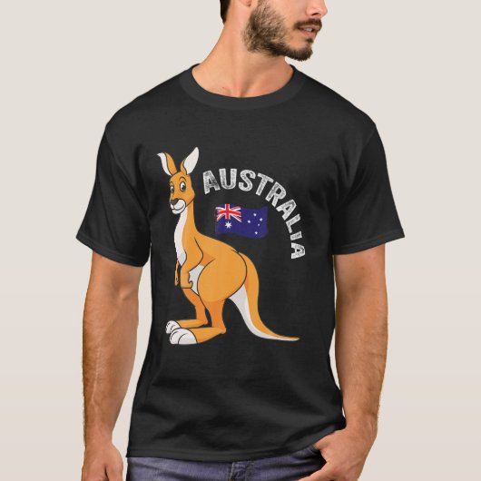 Australia Day Funny Australian Kangaroo T-shirt (Voorkant)