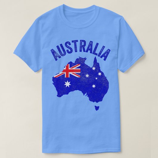 Australia Day Funny Australian Map Flag Patriotic T-shirt (Design voorkant)