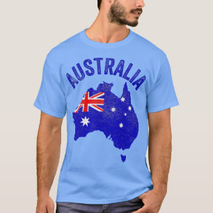 Australia Day Funny Australian Map Flag Patriotic T-shirt