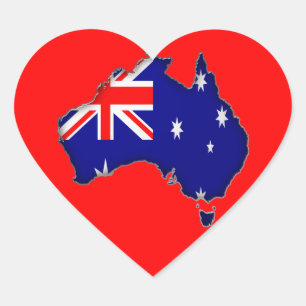 Australia Day Hart Sticker