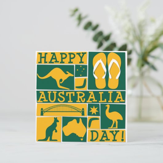 Australia Day Kaart (Staand voorkant)