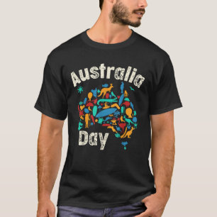 Australia Day Peuter Grappige Dieren Australisch T-shirt