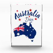 Australia Day Rood Blauw en Wit Fotoblokken (Voorkant)