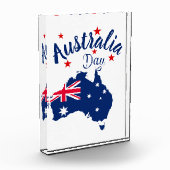 Australia Day Rood Blauw en Wit Fotoblokken (Links)