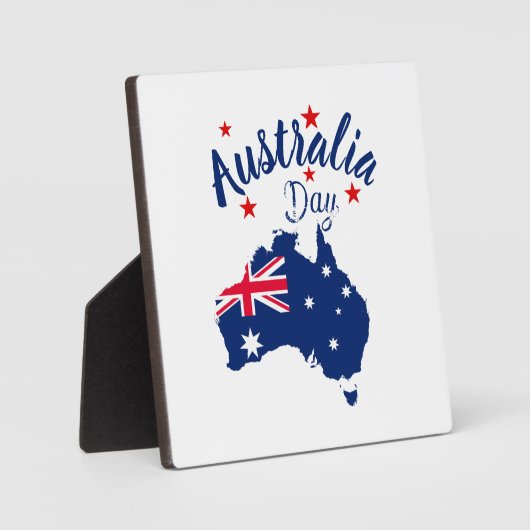 Australia Day Rood Blauw en Wit Fotoplaat (Voorkant)