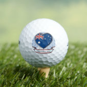 Australia Day Rood Blauw en Wit Golfballen (Insitu Shirt)