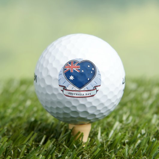 Australia Day Rood Blauw en Wit Golfballen (Insitu Shirt)