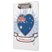 Australia Day Rood Blauw en Wit Klembord (Links)