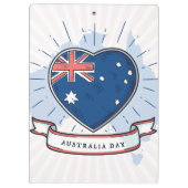 Australia Day Rood Blauw en Wit Klembord (Achterkant)