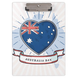 Australia Day Rood Blauw en Wit Klembord