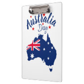 Australia Day Rood Blauw en Wit Klembord (Links)